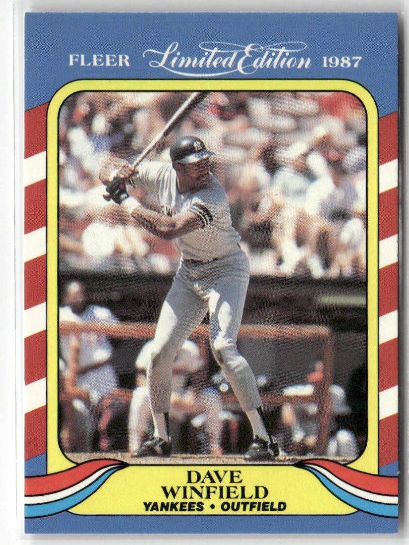 1987 FLEER LIMITED EDITION #42 DAVE WINFIELD NEW YORK YANKEES