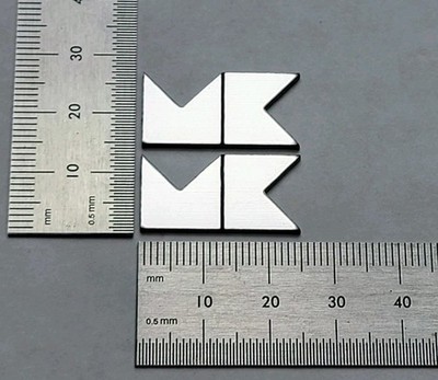 Miller & Kreisel M&K Speaker Badge logo Emblem Brushed Silver Pair With Adhesive