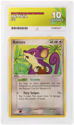 Rattata graded ACE 10 for sale on eBay