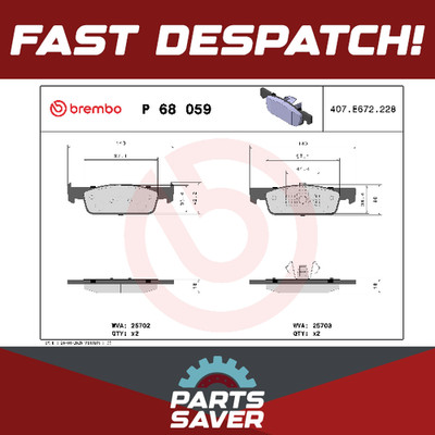 Brake Pads Set fits DACIA SANDERO Mk2 1.2 Front 12 to 15 Brembo 410605612R New