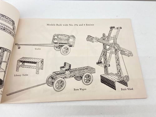 1938 Gilbert Erctor Set Come Make 'Em Manuale Istruzioni Libro ~ Ottimo! - Foto 3 di 7