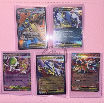 5 Card Mega Evolution Bundle  Great Condition 5 Exs Pokémon