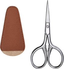 Facial Hair Small Grooming Scissors Tool Kit, Silver Stainless Steel Beauty Groo