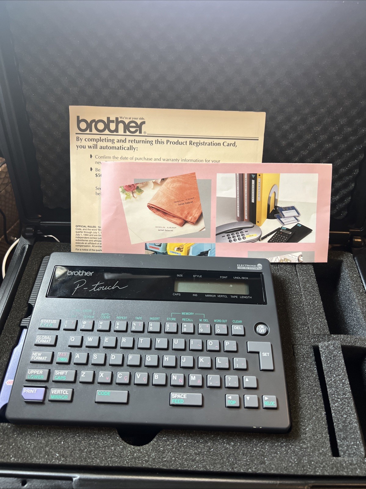 BROTHER P-Touch Label Maker Model Deluxe PT-20 w/ Case