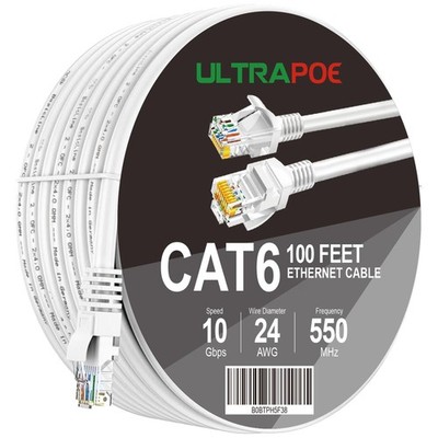 Cat5e Outdoor Ethernet Cable 100ft cat 5e Network Cable, RJ45 cat5 ethernet Cabl