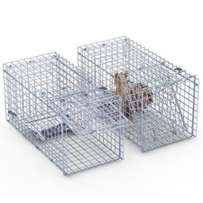 2Pc 18in Humane Single Door Cage Live Animal Trap Garden Squirrel Cat Cage Catch