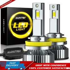 2 Sides H11 H8 Led Headlight High Or Low Beam Bulbs 50w 5000lm 6000k White 2pcs