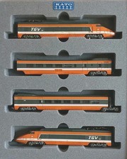 LIMA 123901 VINTAGE RARE ELEKTROZUG SET TGV ORANGE SNCF 4 WAGEN SPUR N 1/160