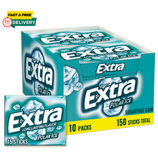 EXTRA Polar Ice Chewing Gum Packs, Sugar Free Gum in Bulk for Fresh Breath, 15 S