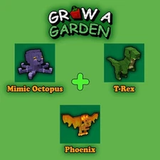 Mimic Octopus/ T-Rex/ Phoenix - Grow a Garden Roblox - Cheap & Fast Delivery!
