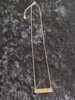 ATI Sterling Silver 925 Gold Bar Pendant Necklace with S Initial — photo 1