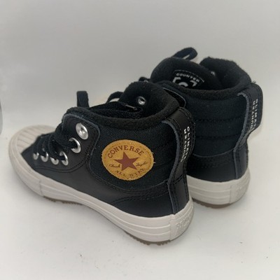 Converse Leather Chuck Taylor All Star  Counter Climate Boot Black Size Kid 11