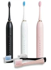 Sonic Electric Toothbrush USB Rechargeable Adult IPX-7 Waterproof With 4 Heads