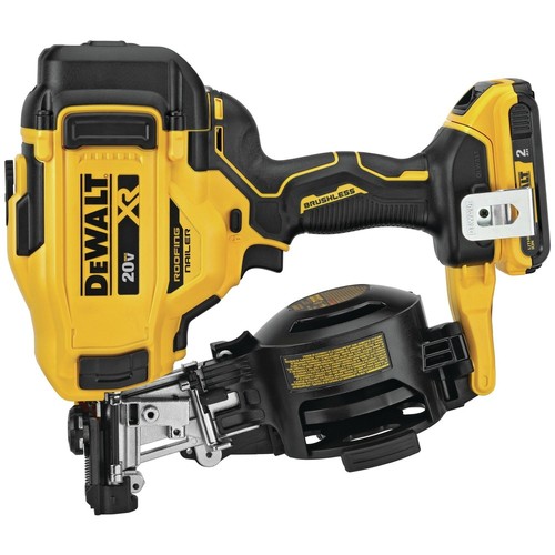 DEWALT DCN45RND1R 20V MAX BL Coil Roofing Nailer Kit (2Ah) Certified Refurbished - Picture 3 of 18