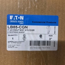 Eaton Crouse-hinds Lb Conduit Body 3 In 90 Compression Brown Lb85-cgn Eaton Crouse-hinds Lb Conduit Body 3 In 90 Compression Brown Lb85-cgn