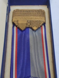 Antique Attendant 75th Anniversary Battle of Gettysburg Named  Medal Rare