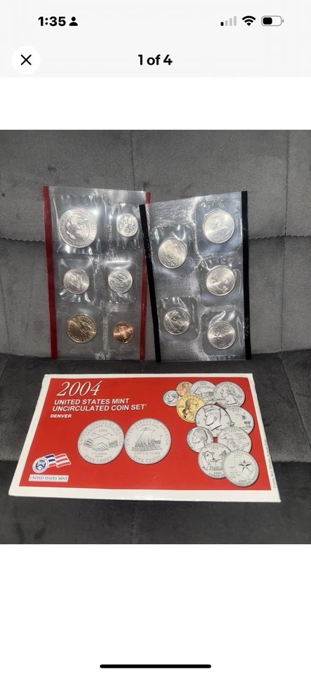 Lot If 2004 Mint Uncirculated Coins Philadelphia & Denver - Image 3 of 4