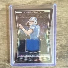 2018 Panini Obsidian Galaxy Gear Relics Matthew Stafford Lions MEM #GG-21 /100
