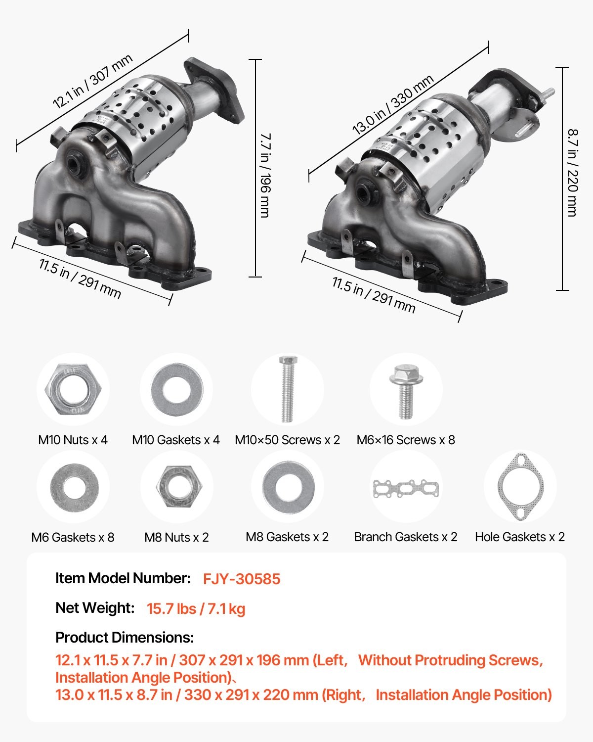 Catalytic Converter, 2 Pack, Compatible with Ford Police Interceptor Sedan Explo