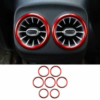 Red Aluminum Inner Central Console For Benz GLA 2020-2022 Air Outlet Vent Cover