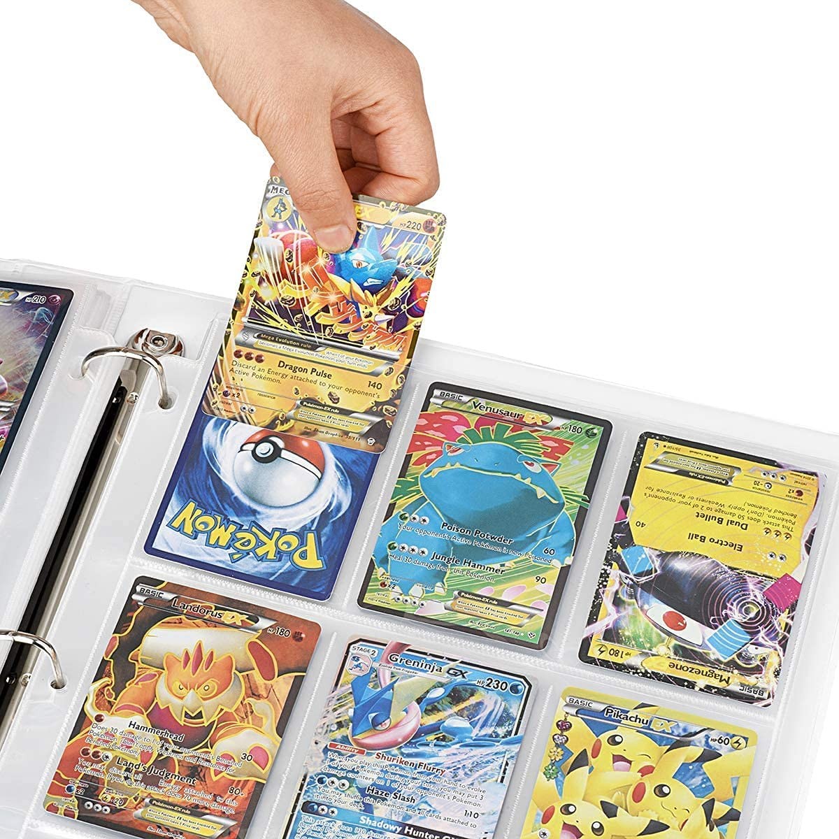 Pokemon Sammelalbum Mit Reißverschluss - 540 Karten, 30 Seiten - Schwarz