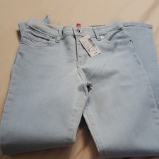 The Children's Place Girls Slim Stretch Sky Wash Jeans Size 12 Denim Button Zip