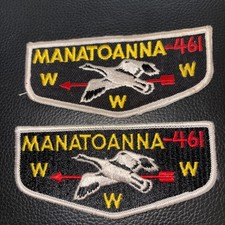 2 MANATOANNA Lodge 461 Order of the Arrow Flaps (One Twill both pre FDL)