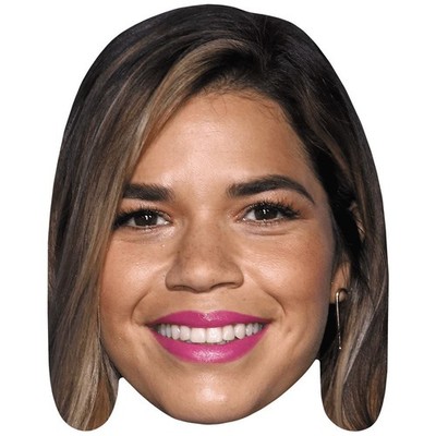 America Ferrera (Smile) Celebrity Mask, Flat Card Face, Fancy Dress Mask