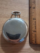 Omega pocket watch case marked 12K but not gold vintage 44g silver tone