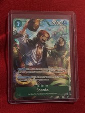 One Piece Shanks OP14-027 Alt Art R The Azure Sea's Seven English NM