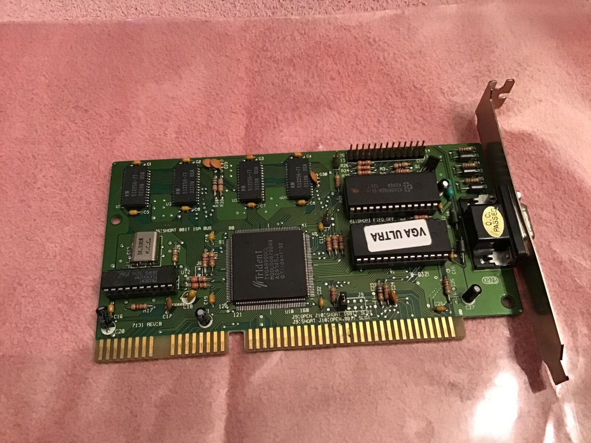 Vintage 1992 Trident TVGA 8900 CL Graphics Card 16 Bit Bus VGA | eBay