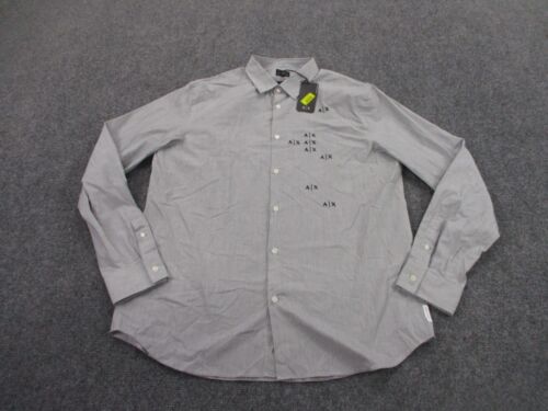 Armani Exchange Shirt Adult L Business Classic Lightweight Casual Work Mens NEW - Picture 2 of 10