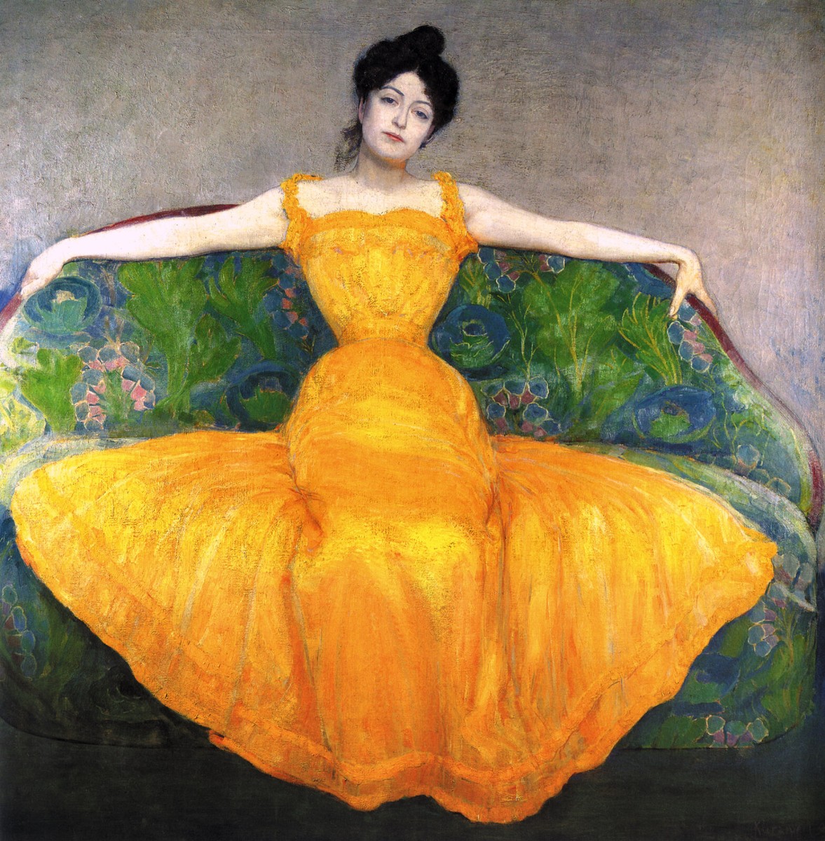 Max Kurzweil - Women in Yellow Dress, Lady in Gold (1899) - 17" x 22" Art Print | eBay Max Kurzweil - Women in Yellow Dress, Lady in Gold (1899) - 17" x 22" Art Print | eBay