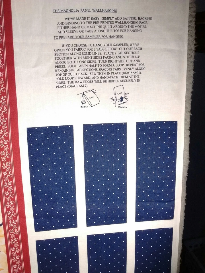 Panel de tela panel de magnolia acolchado, costura, colgado de pared artesanía para coser Foto 4 de 4