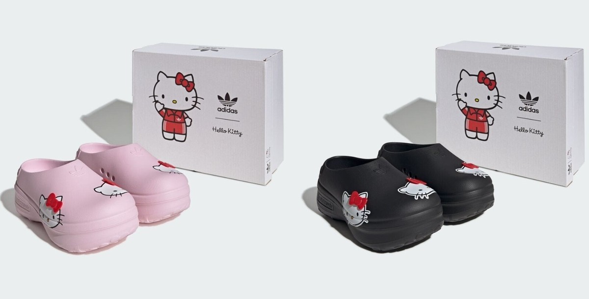 靴 Adifom Stan Smith Hello Kitty Mules Adidas Adifom Stan Smith Hello Kitty Mules Black IH0280