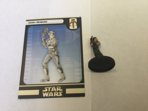 Dash Rendar Star Wars Miniatures with Stat Card Wotc | eBay