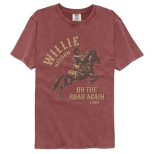 Willie Nelson On The Road Again 1980 Men's T Shirt Country Outlaw Music Merch