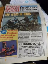  Motor Cycling weekly/ducati paso/milan show/honda nsr400r v yamaha rd350lc