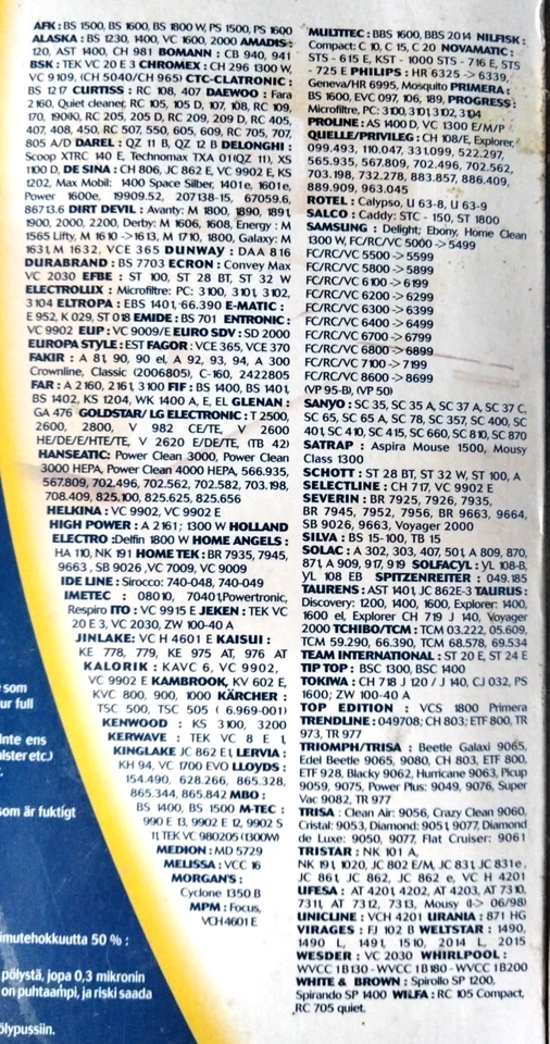 4 sacs aspirateur SAMSUNG KARCHER PHILIPS SEVERIN CHROMEX SANYO WPRO SA257MW - Photo 2/2