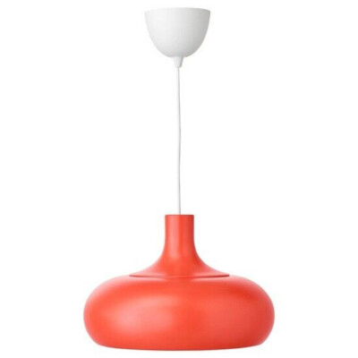 NEW IKEA VÄXJÖ Pendant Lamp Orange 15” Discontinued Color HTF MCM