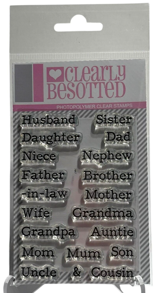 Clearly Besotted Stamp Set - FAMILY MATTERS -  7956 Clear Cling USA Made