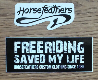 2 X Sticker Horsefeathers Snowboard Freeride Ski Aufkleber Outdoor 