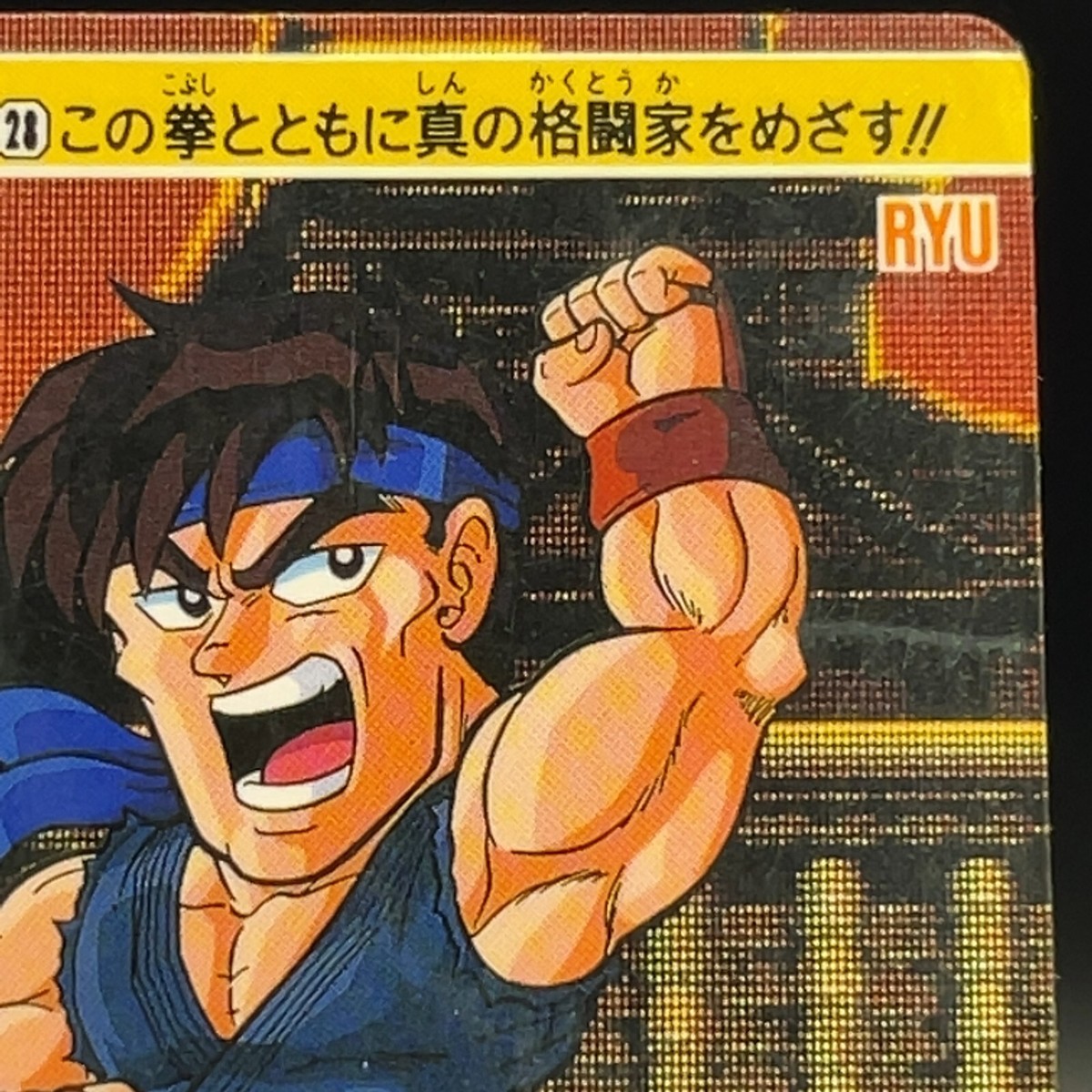 Ryu 28 Street Fighter Card TCG SNK Vintage old Bandai Capcom