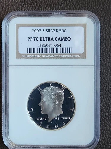 2003-S  Silver Kennedy Half Dollar NGC Proof PF 70 Ultra Cameo