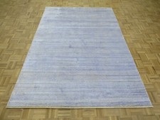6'2 x 9'1 Hand Knotted Purple Lavender Gabbeh Wool Oriental Rug G8415