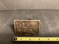 Vintage 1970s Sears Toughskins Jeans Belt Buckle Retro Accessory Advertising 