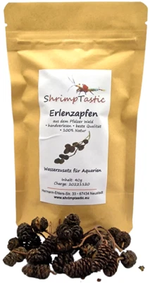 Neue Ernte 2024 / (14,97/100g) ShrimpTastic Erlenzapfen 40g / Schwarzerle