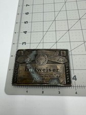 Vintage Anheuser Busch Budweiser Lager Beer Brass Belt Buckle A-168