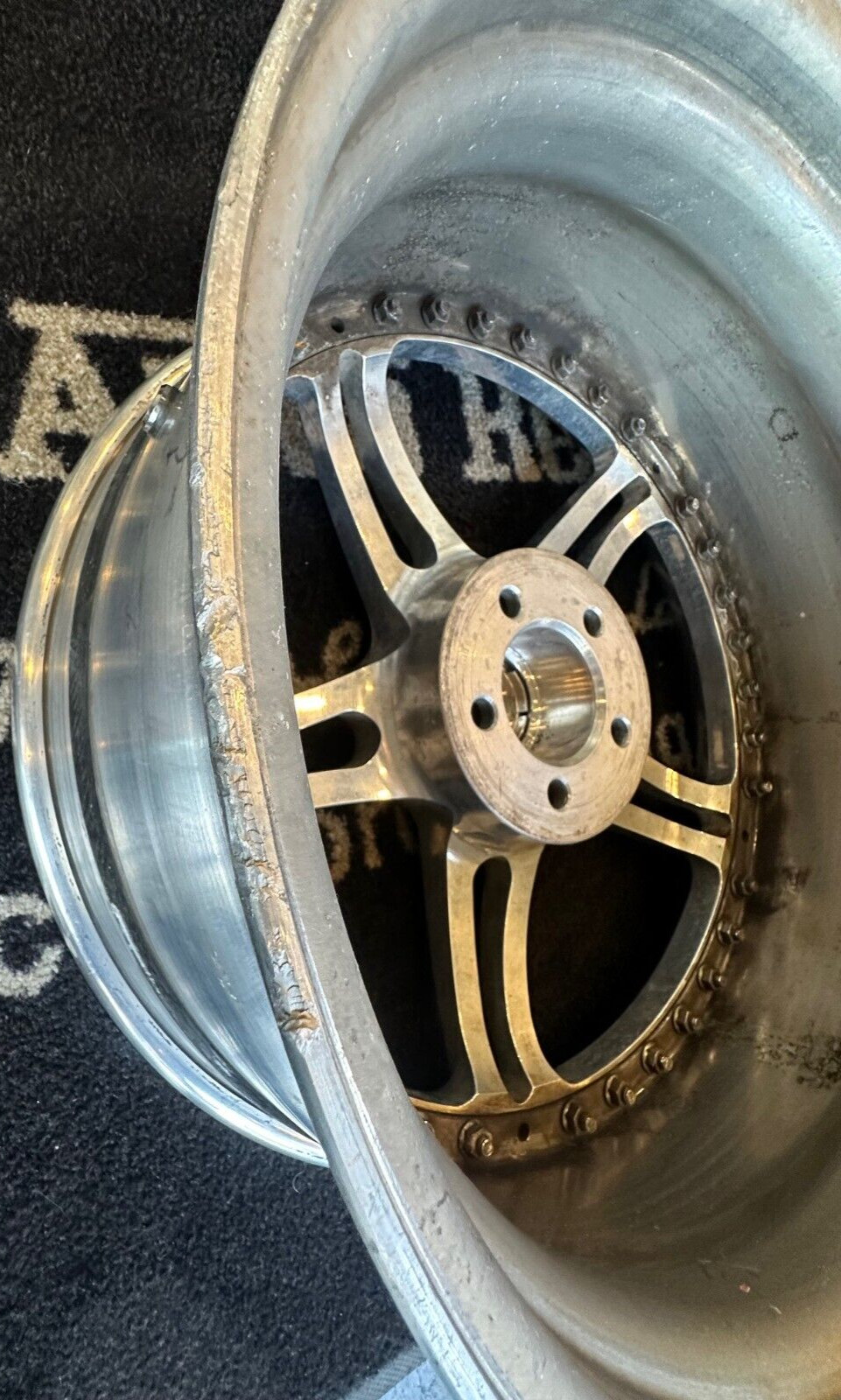 Ferrari 360, F430, 19" Front HRE 5 Double Spoke, 3 Piece Wheel, Rim, Polished