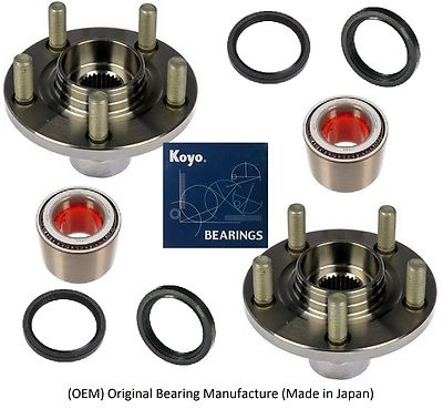 Front Wheel Hub & KOYO (OEM) Bearing & Seals Kit For 04-07 SUBARU IMPREZA (PAIR)